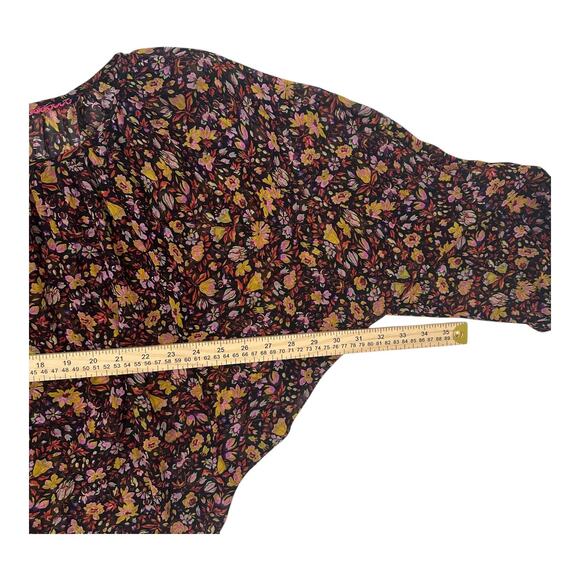 Anthropologie Womens Bohemian Floral Pauline Balloon Sleeve Blouse Size S - Picture 11 of 11